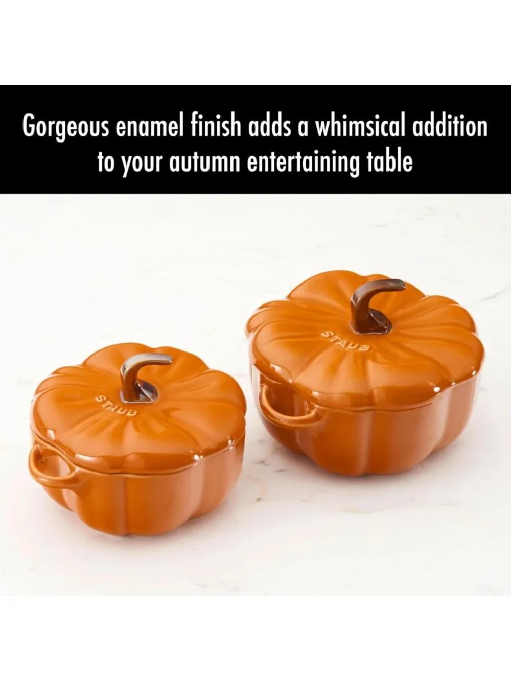 Petite Pumpkin Baking Dish - 0.75qt Ceramic, Oven Safe to 572°F, Burnt Orange